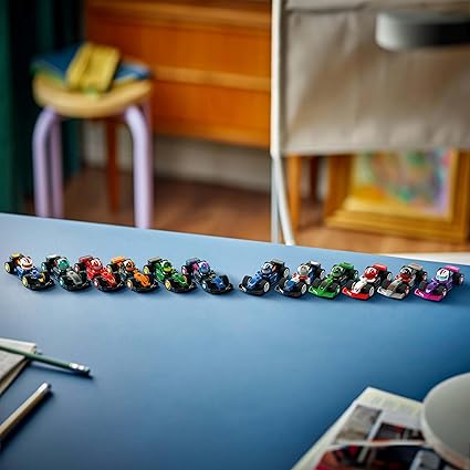 LEGO F1 Collectible Race Cars Toys - Get 1 of 12 Mini Car Models with Drivers Helmets & Moving Wheels - Formula 1 Teams incl. Ferrari, Mercedes, McLaren, Red Bull - Mystery Box - 71049